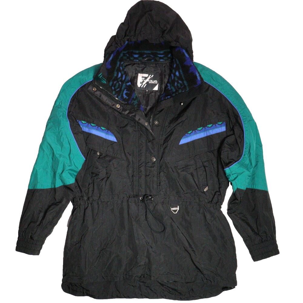 VINTAGE Tyrolia Head Jacket Women‎ Medium Skiwear Snow Pullover 1/2 Zip 80s
